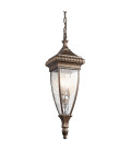 Venetian Rain 2-Lt Outdoor Ceiling Light Brushed Bronze/Glass 18.4cm IP23
