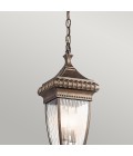 Venetian Rain 2-Lt Outdoor Ceiling Light Brushed Bronze/Glass 18.4cm IP23