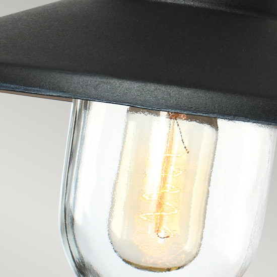 Klampenborg 1-lt utomhus vägglampa svart 25,5cm