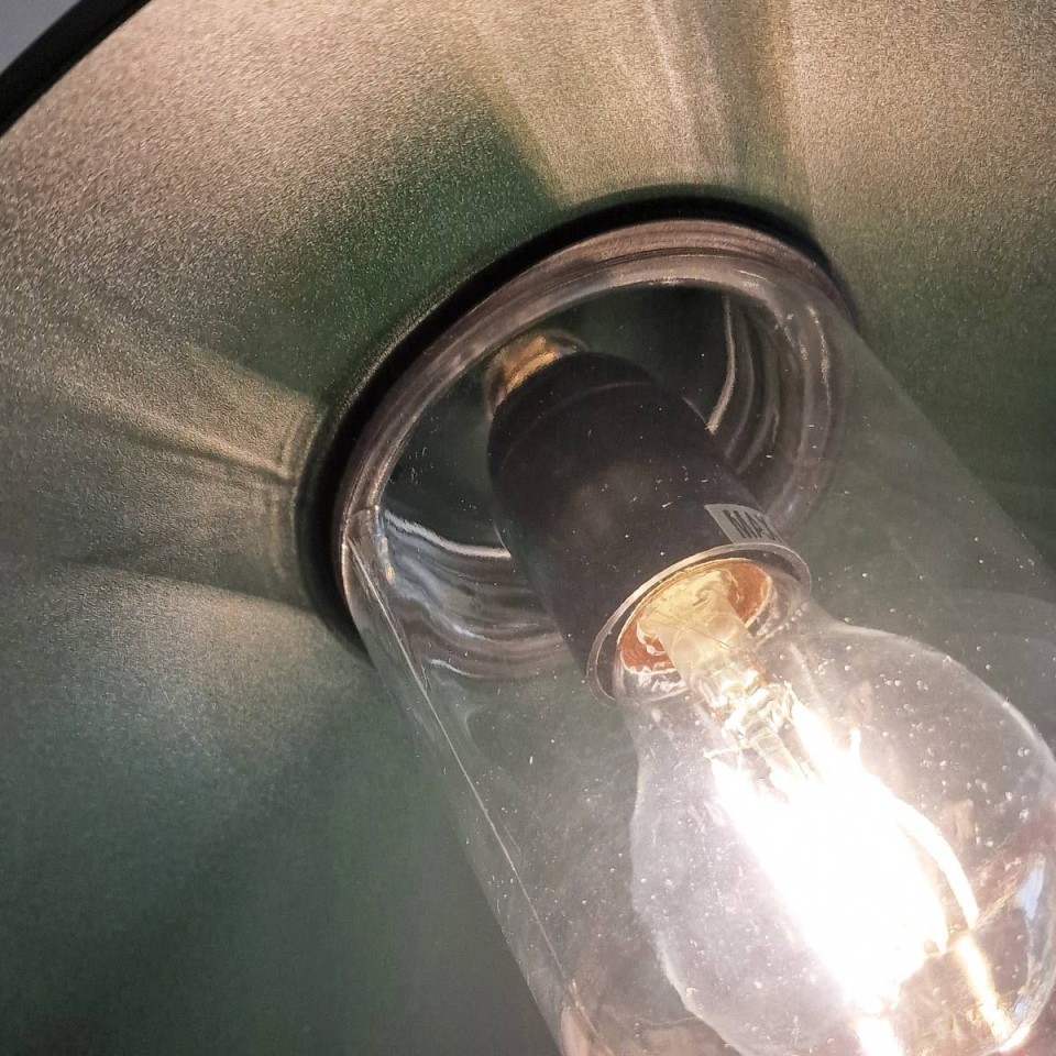 Klampenborg 1-lt utomhus vägglampa grön 25,5cm