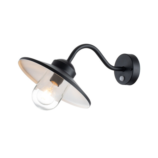 Klampenborg 1-Lt Outdoor Wall Lamp With PIR Black 25.5cm Klampenborg 1-Lt Outdoor Wall Lamp With PIR Black 25.5cm