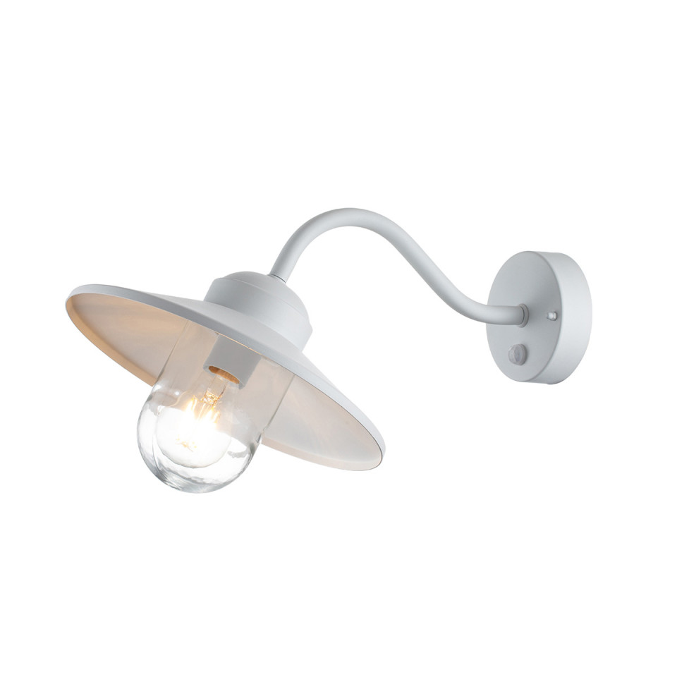 Klampenborg 1-lt utomhus vägglampa Med PIR Vit 25,5cm Klampenborg 1-lt utomhus vägglampa Med PIR Vit 25,5cm