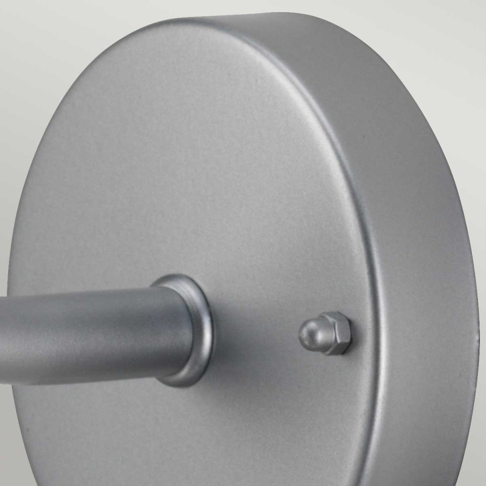 Klampenborg 1-Lt Outdoor Wall Lamp Silver 25.5cm