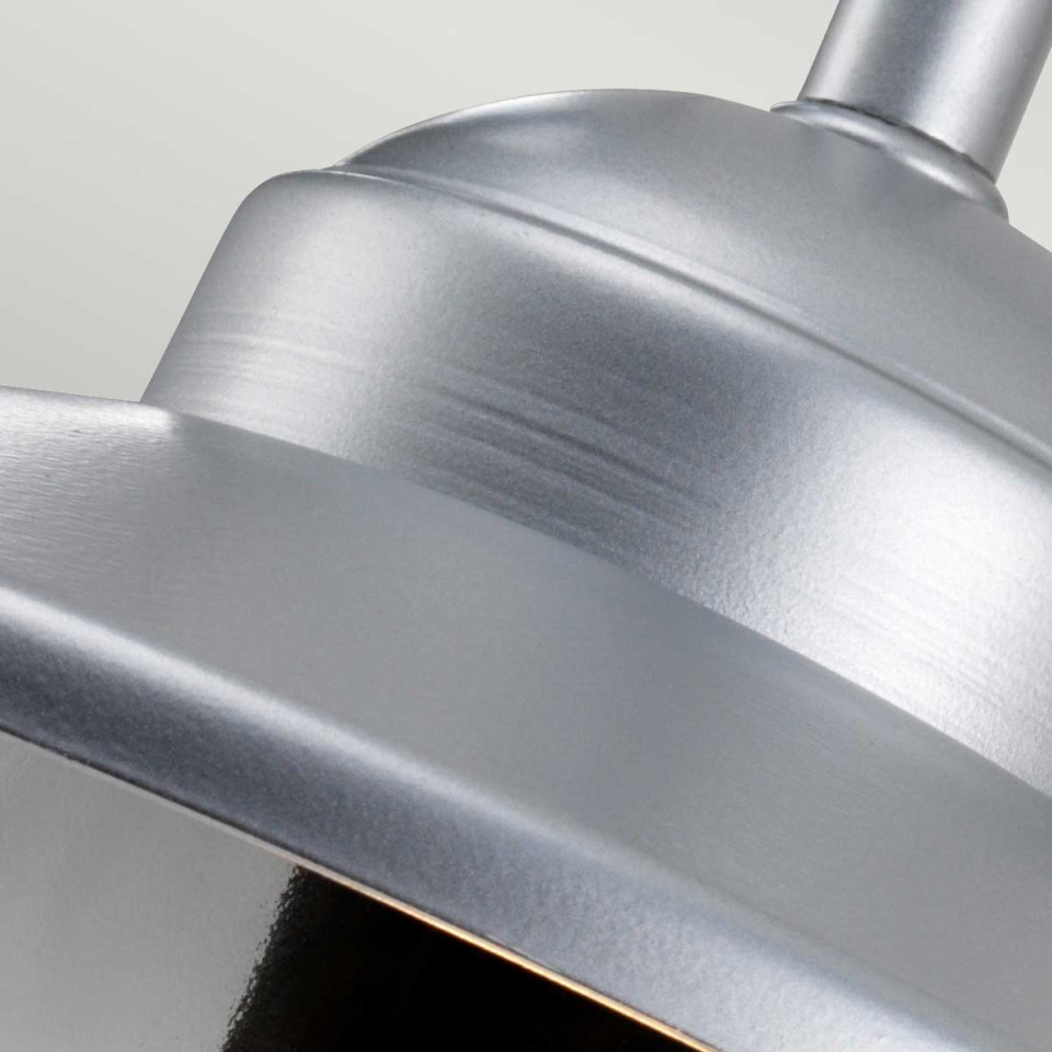 Klampenborg 1-Lt Outdoor Wall Lamp Silver 25.5cm