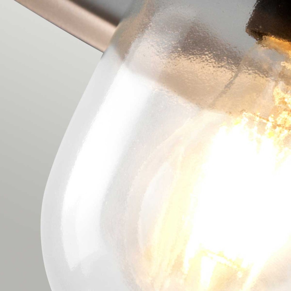 Klampenborg 1-Lt Outdoor Wall Lamp Silver 25.5cm