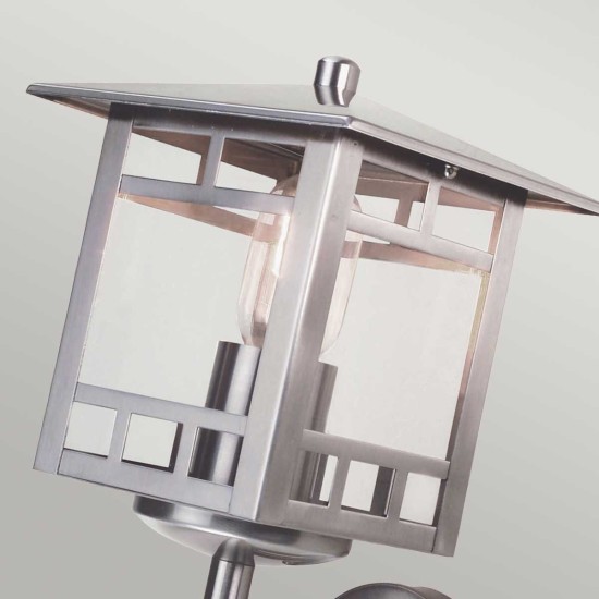 Kolne 1-Lt Outdoor Wall Light Silver 34.4cm