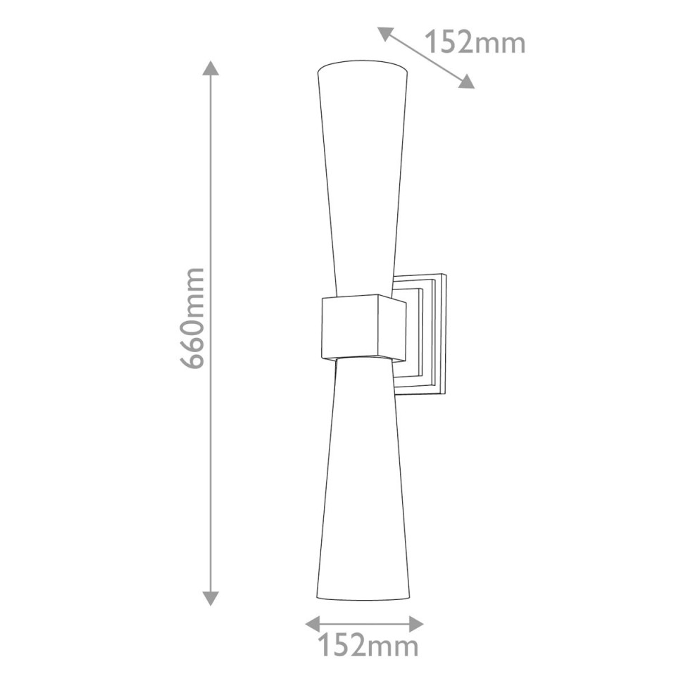 Kristy 2-ljus vägglampa guld 66 cm Elstead Lighting Kristy 2-ljus vägglampa guld 66 cm