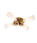Kristy 4-lt pendant/flush ceiling light distressed gold 66 cm Elstead Lighting Kristy 4-lt pendant/flush ceiling light distressed gold 66 cm