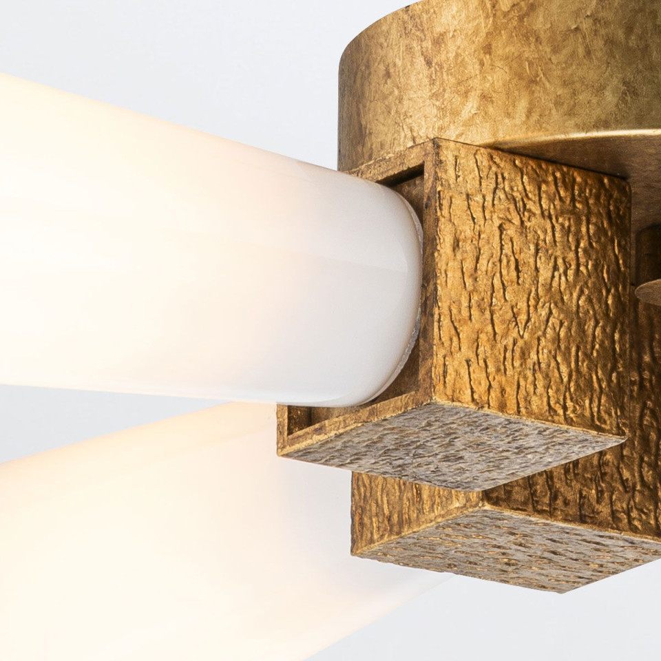 Kristy 4-lt pendant/flush ceiling light distressed gold 66 cm Elstead Lighting Kristy 4-lt pendant/flush ceiling light distressed gold 66 cm