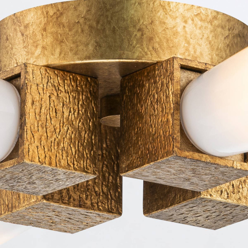 Kristy 4-lt pendant/flush ceiling light distressed gold 66 cm Elstead Lighting Kristy 4-lt pendant/flush ceiling light distressed gold 66 cm