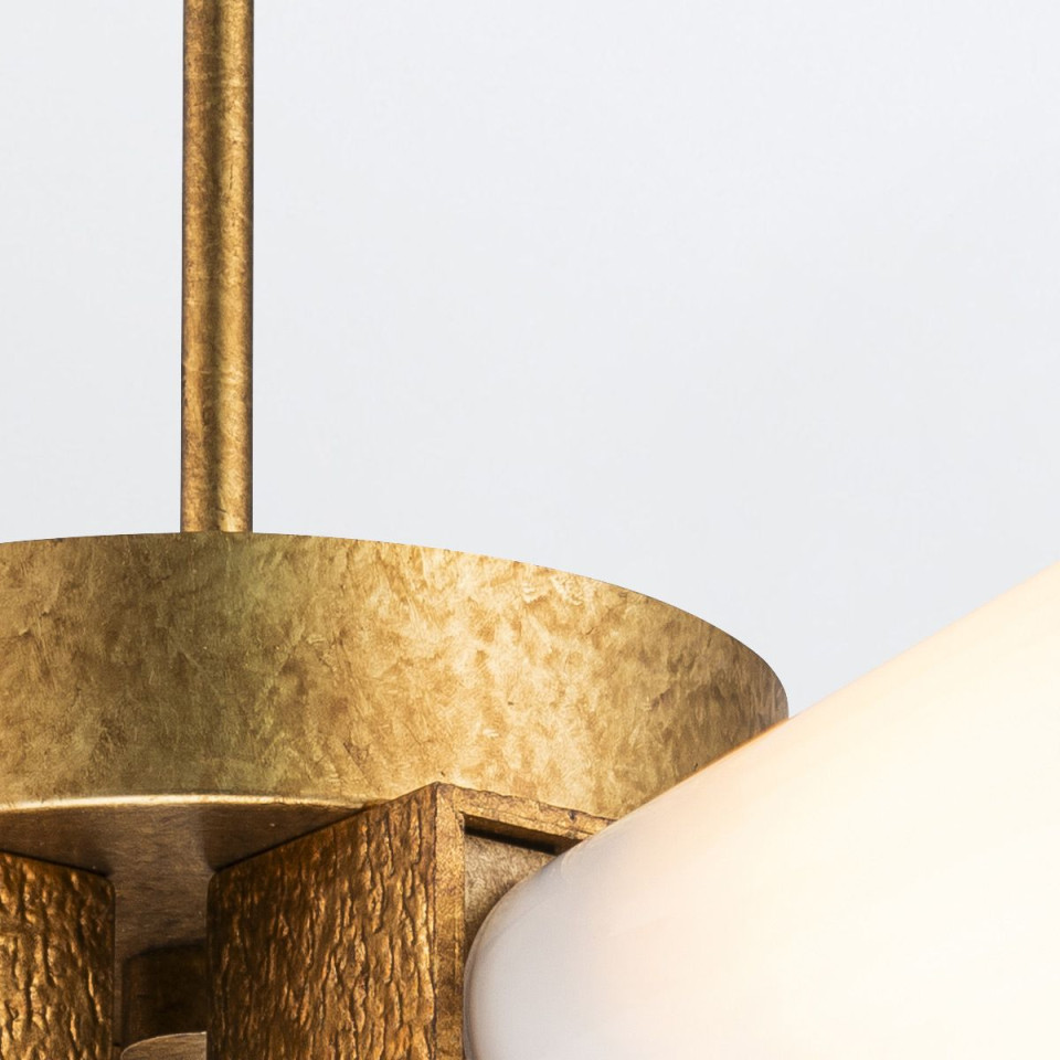 Kristy 4-lt pendant/flush ceiling light distressed gold 66 cm Elstead Lighting Kristy 4-lt pendant/flush ceiling light distressed gold 66 cm