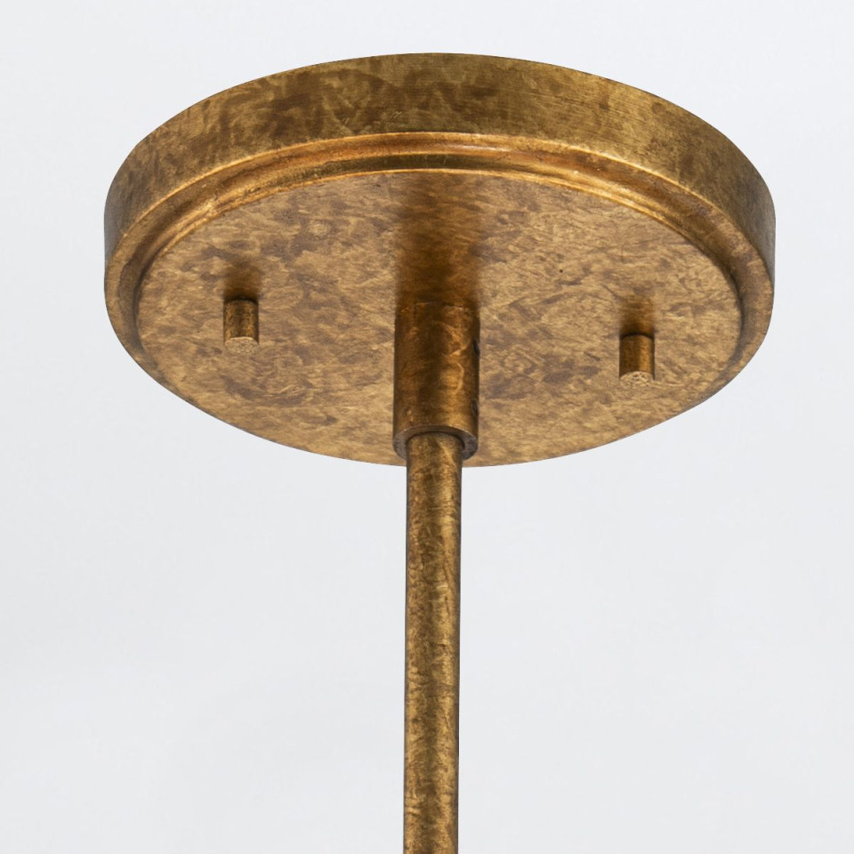 Kristy 4-lt pendant/flush ceiling light distressed gold 66 cm Elstead Lighting Kristy 4-lt pendant/flush ceiling light distressed gold 66 cm