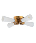 Kristy 4-lt pendant/flush ceiling light distressed gold 66 cm Elstead Lighting Kristy 4-lt pendant/flush ceiling light distressed gold 66 cm