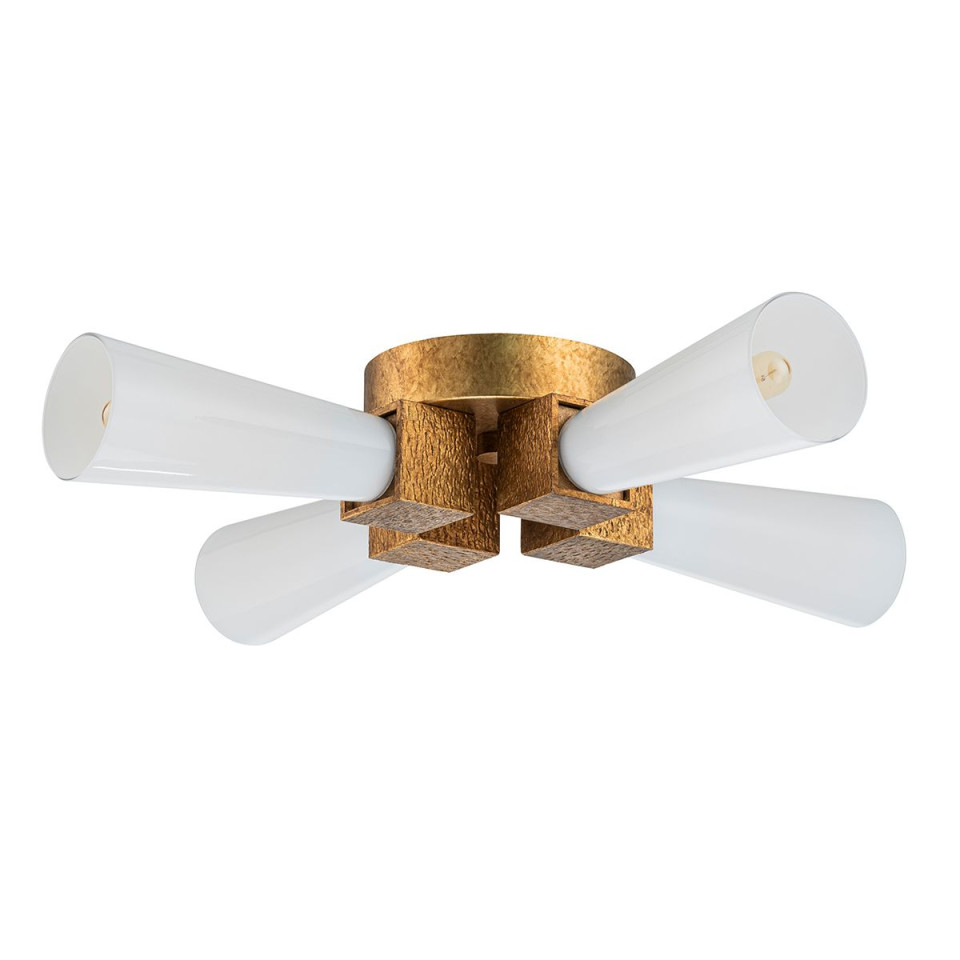 Kristy 4-lt pendant/flush ceiling light distressed gold 66 cm Elstead Lighting Kristy 4-lt pendant/flush ceiling light distressed gold 66 cm