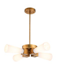 Kristy 4-lt pendant/flush ceiling light distressed gold 66 cm Elstead Lighting Kristy 4-lt pendant/flush ceiling light distressed gold 66 cm