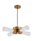 Kristy 4-lt pendant/flush ceiling light distressed gold 66 cm Elstead Lighting Kristy 4-lt pendant/flush ceiling light distressed gold 66 cm