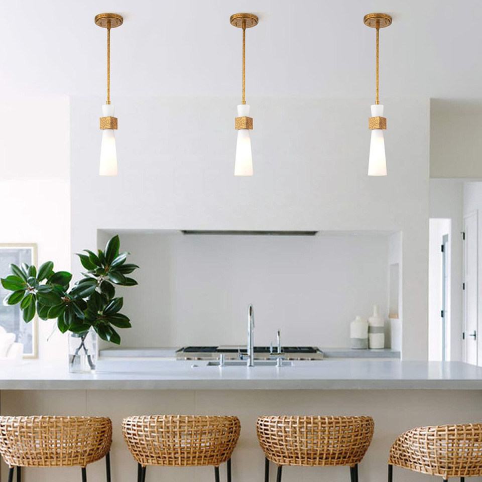 Kristy 1-lt ceiling light distressed gold 15.2 cm Elstead Lighting Kristy 1-lt ceiling light distressed gold 15.2 cm