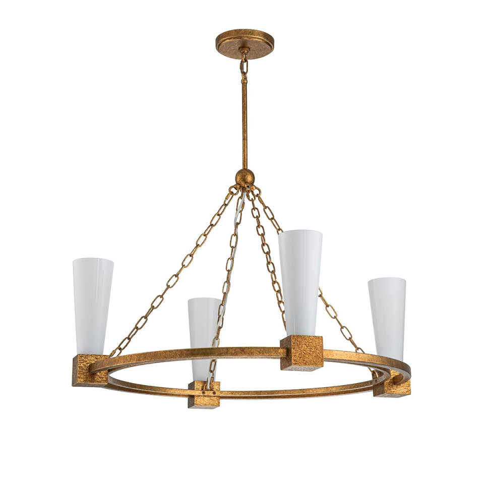 Kristy 4-ljus ljuskrona guld 83,8 cm Elstead Lighting Kristy 4-ljus ljuskrona guld 83,8 cm