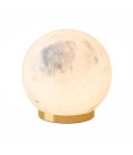 Luna LED-uppladdningsbar bordslampa guld/marmor 11,7 cm