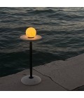 Luna LED-uppladdningsbar bordslampa guld/marmor 11,7 cm