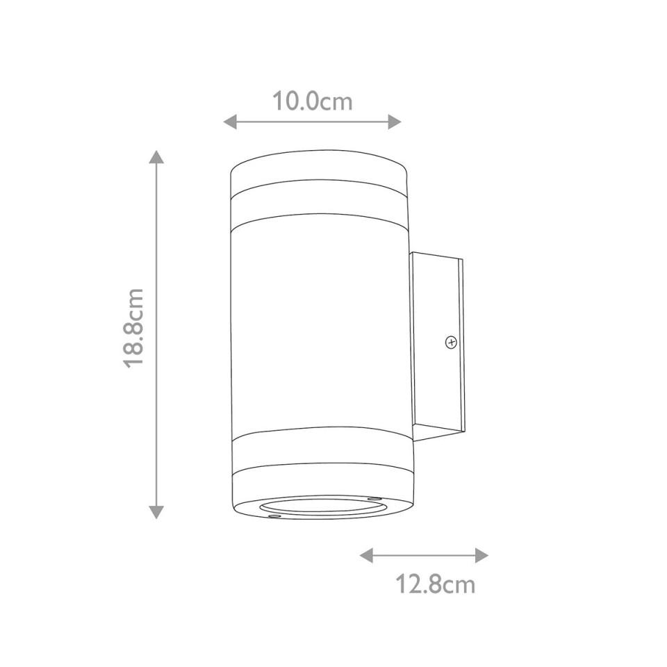 Magnus 2-ljus utomhus vägglampa grafit 18,8 cm