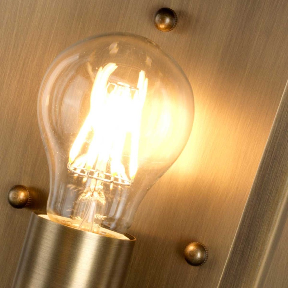 Mansion House 1-lt utomhus vägglampa åldrad mässing/glas 37,5 cm IP44