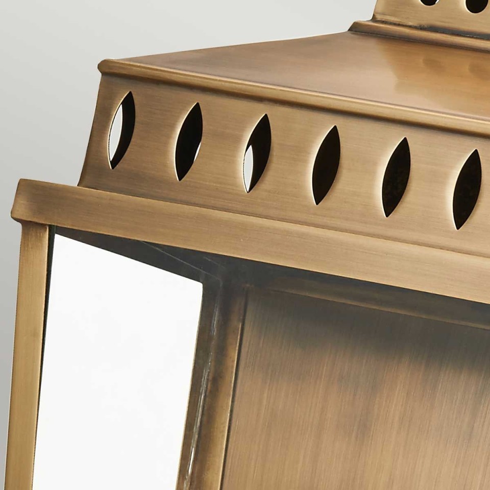 Mansion House 2-Lt Large Outdoor Wall Lantern Aged Brass 48.9cm IP44