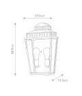 Mansion House 2-Lt Large Outdoor Wall Lantern Aged Brass 48.9cm IP44