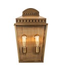 Mansion House 2-Lt Large Outdoor Wall Lantern Aged Brass 48.9cm IP44