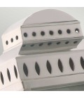 Mansion House 1-Lt Outdoor Wall Lantern Polished Nickel/Glass 37.5cm IP44