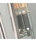 Mansion House 1-Lt Outdoor Wall Lantern Polished Nickel/Glass 37.5cm IP44