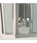 Mansion House 1-Lt Outdoor Wall Lantern Polished Nickel/Glass 37.5cm IP44
