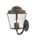 Mansion House 3-Lt Outdoor Wall Lantern Aged Brass/Glass 47.8cm IP44