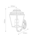 Mansion House 3-Lt Outdoor Wall Lantern Aged Brass/Glass 47.8cm IP44