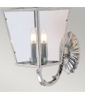 Mansion House 3-Lt Outdoor Wall Lantern Polished Nickel/Glass 47.8cm IP44