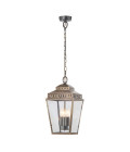Mansion House 3-lt utomhus taklampa aged brass/glass 22 cm IP44