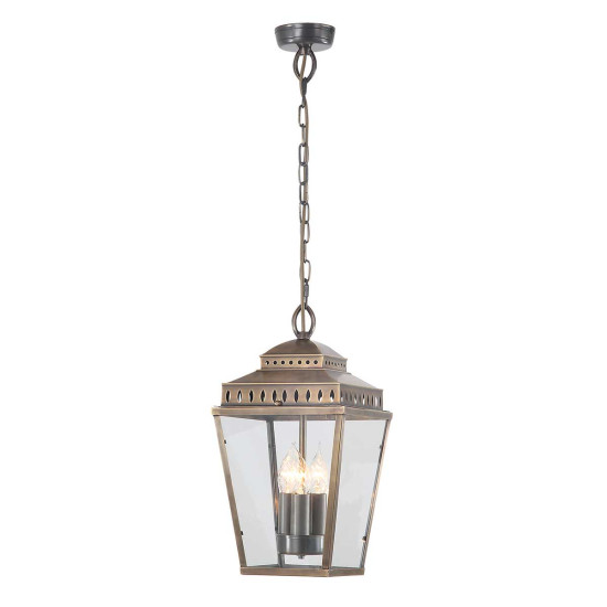Mansion House 3-Lt Outdoor Ceiling Light Aged Brass/Glass 22cm IP44 Mansion House 3-Lt Outdoor Ceiling Light Aged Brass/Glass 22cm IP44