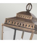 Mansion House 3-lt utomhus taklampa aged brass/glass 22 cm IP44