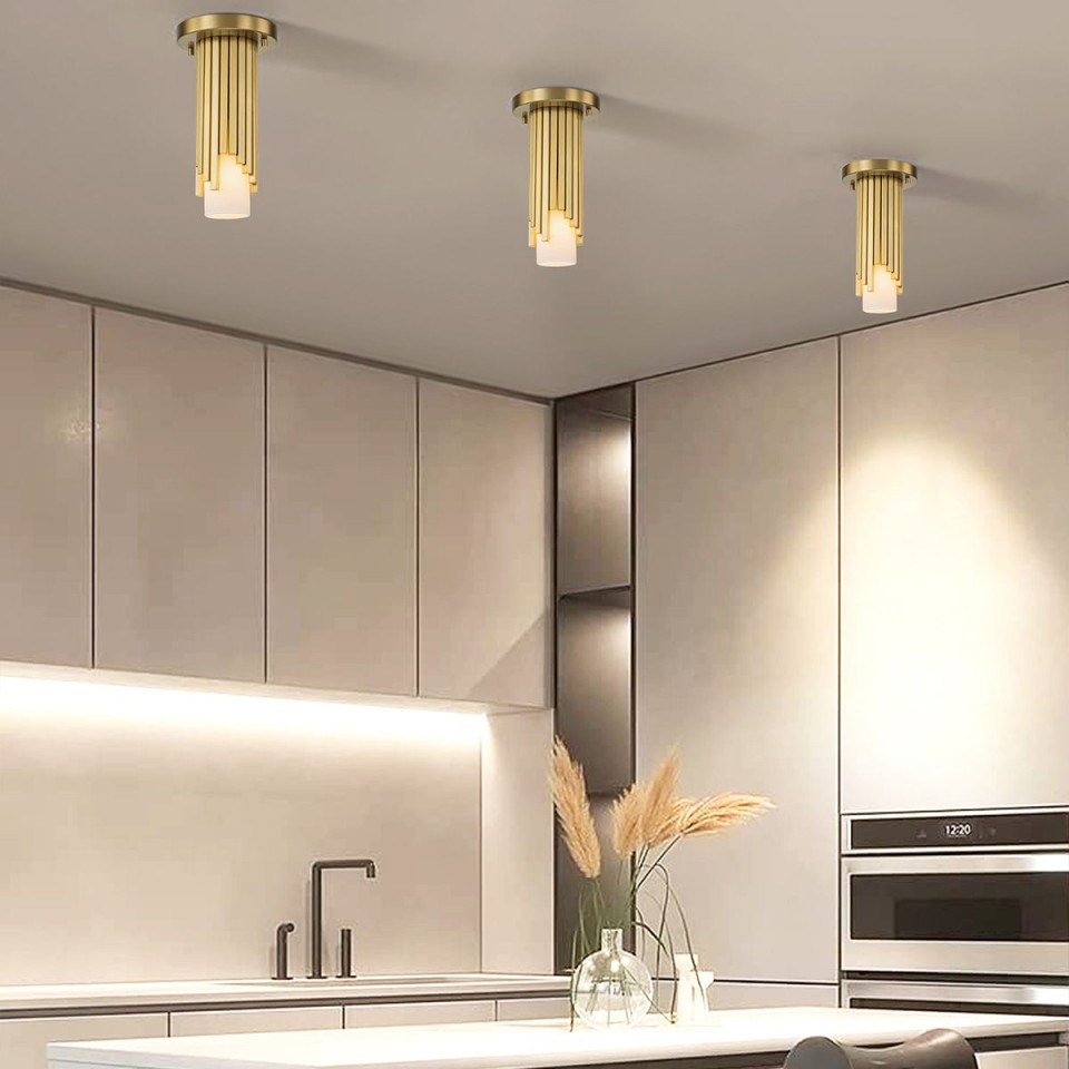 Marvelle 1-ljus mini plafond åldrad mässing 14 cm Elstead Lighting Marvelle 1-ljus mini plafond åldrad mässing 14 cm