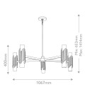 Marvelle 10-ljus ljuskrona åldrad mässing 106,7 cm Elstead Lighting Marvelle 10-ljus ljuskrona åldrad mässing 106,7 cm