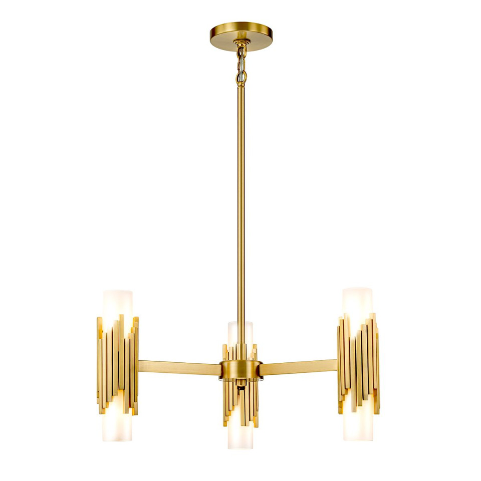 Marvelle 6-ljus ljuskrona åldrad mässing 66 cm Elstead Lighting Marvelle 6-ljus ljuskrona åldrad mässing 66 cm