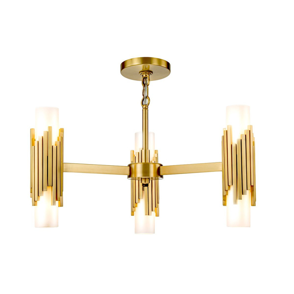 Marvelle 6-ljus ljuskrona åldrad mässing 66 cm Elstead Lighting Marvelle 6-ljus ljuskrona åldrad mässing 66 cm