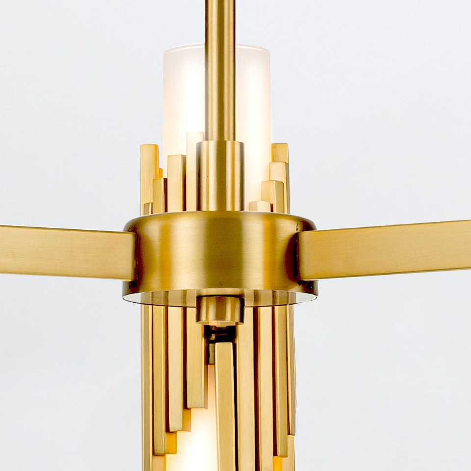 Marvelle 6-ljus ljuskrona åldrad mässing 66 cm Elstead Lighting Marvelle 6-ljus ljuskrona åldrad mässing 66 cm