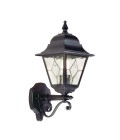 Norfolk 1-Lt Up Outdoor Wall Light Black/Glass 45cm IP43