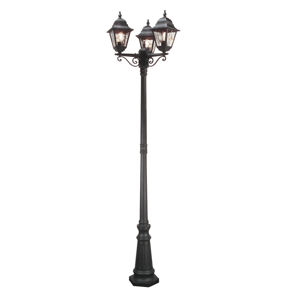 Norfolk 3-Lt Outdoor Lamp Post Black 227cm Elstead Lighting Norfolk 3-Lt Outdoor Lamp Post Black 227cm