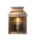 Old Bailey 1-Lt Outdoor Wall Light Aged Brass/Clear 28cm IP44