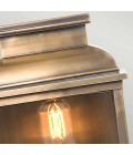 Old Bailey 1-Lt Outdoor Wall Light Aged Brass/Clear 28cm IP44