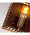 Old Bailey 1-Lt Outdoor Wall Light Aged Brass/Clear 28cm IP44