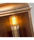 Old Bailey 1-Lt Outdoor Wall Light Aged Brass/Clear 28cm IP44
