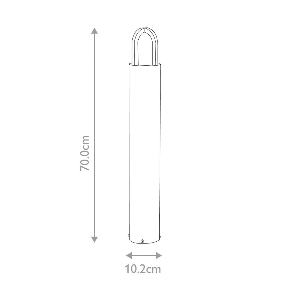 Paignton utomhus pollare ljus rostfritt stål 70 cm IP55